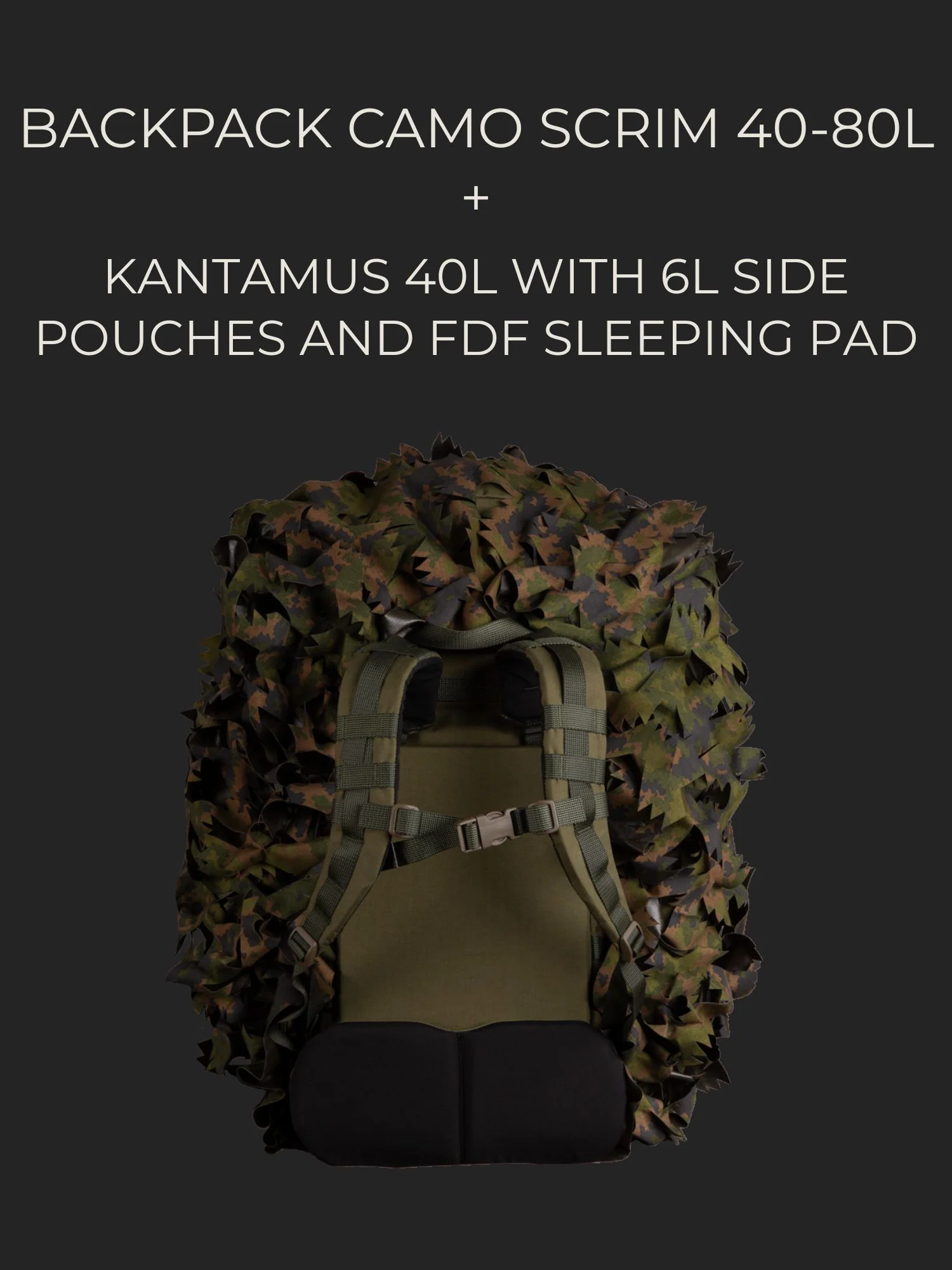 Backpack camo scrim, 40-80L - Image 4