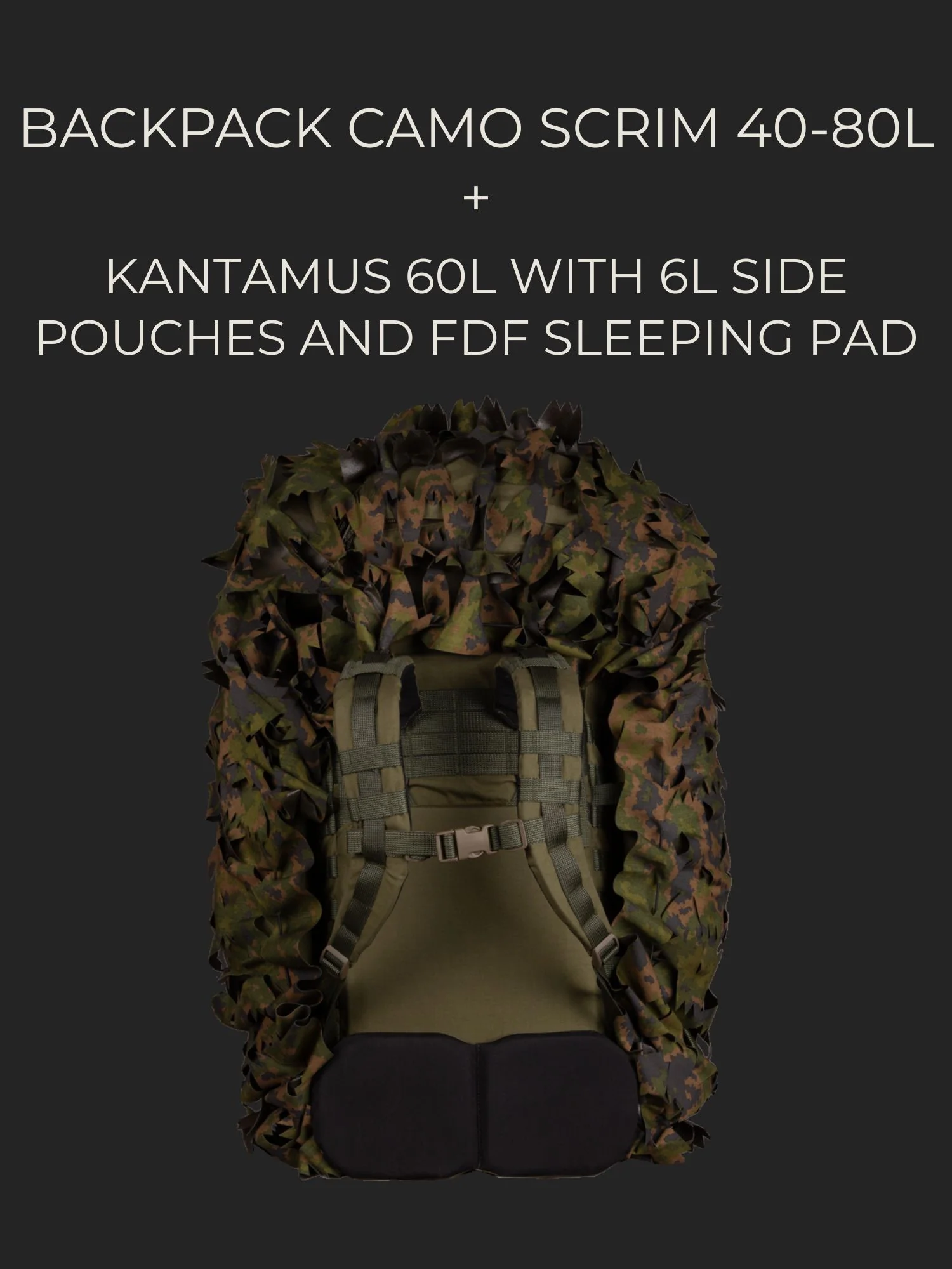 Backpack camo scrim, 40-80L - Image 5