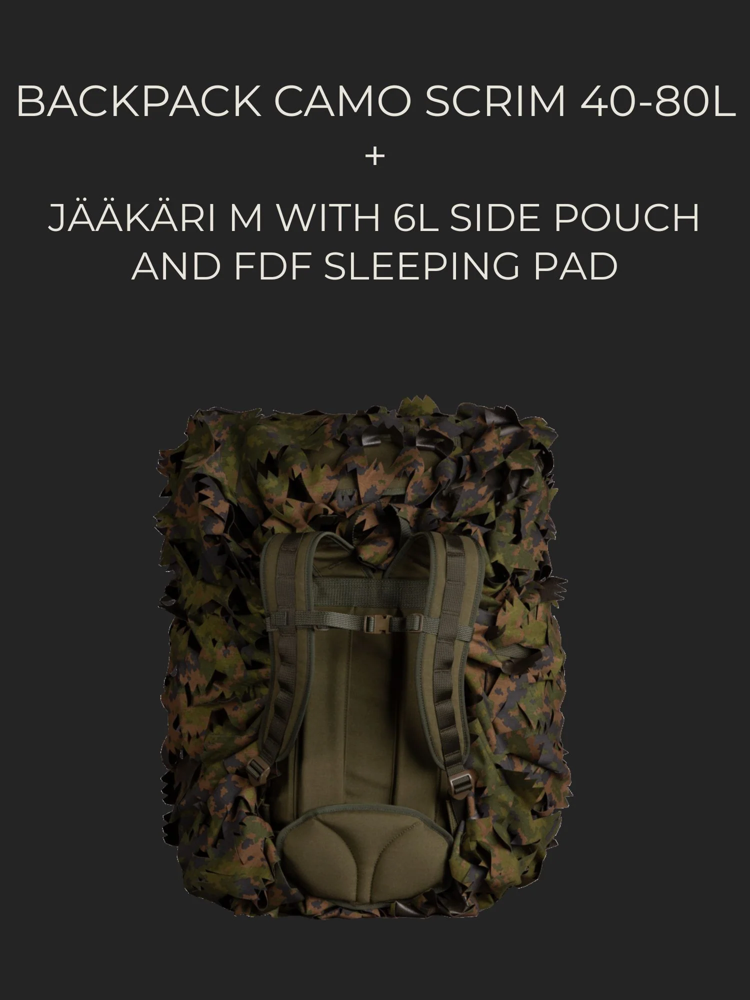 Backpack camo scrim, 40-80L - Image 6